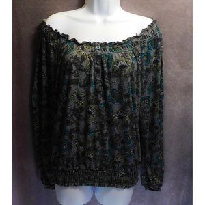 Mossimo Supply Co. Paisley Peasant Top